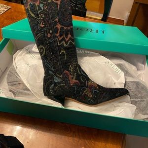JRenee Black/Multi colored tall boots